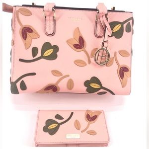 Henri Bendel floral satchel and wallet